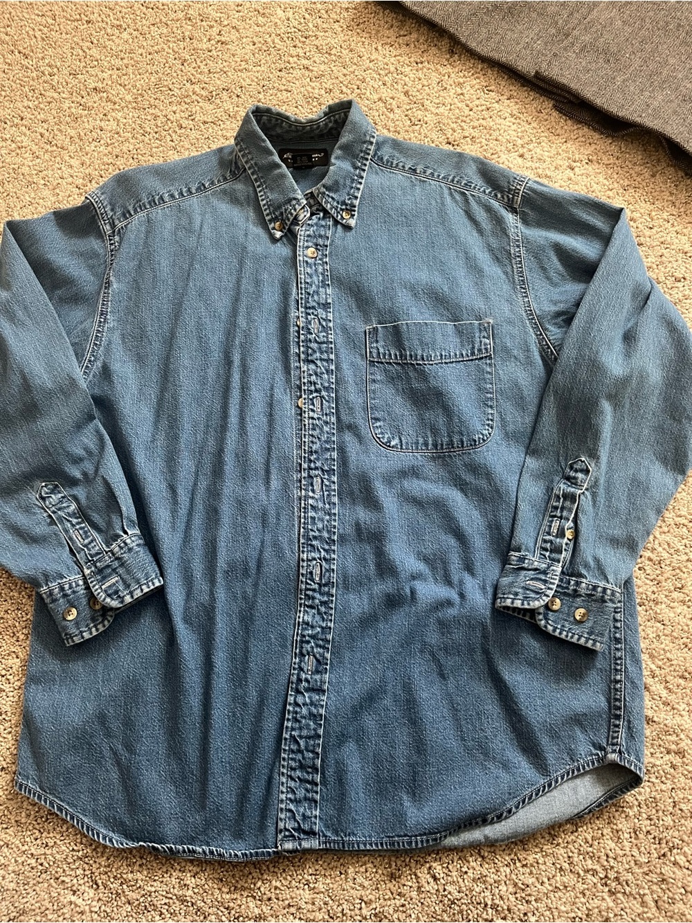 Eddie Bauer Light Blue Denim Button-Down Shirt